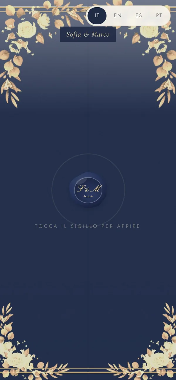 Stile blu notte e oro